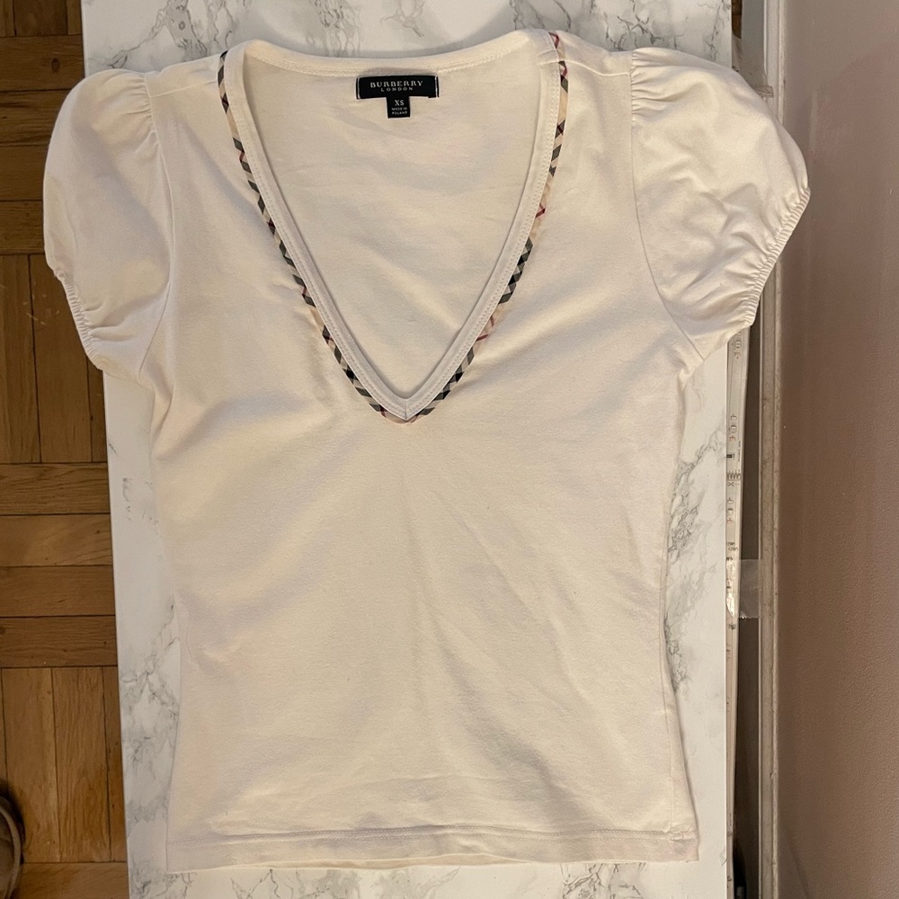 Vintage Burberry London Women’s Top Size XS